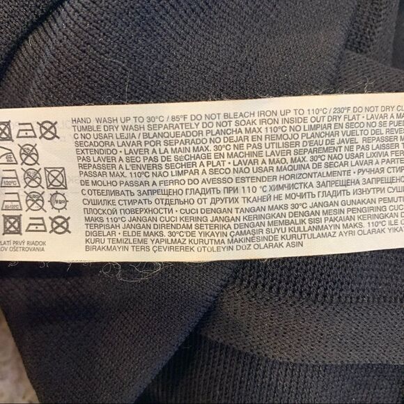 MNG Basics Black Ribbed Bodycon Sweater Dress Size M/8 - Picture 9 of 11